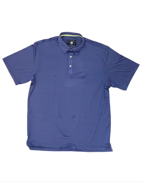 LIVE OAK BRAND-MEN'S SOLID PERFORMANCE POLO, NEWPORT BLUE - Image 2
