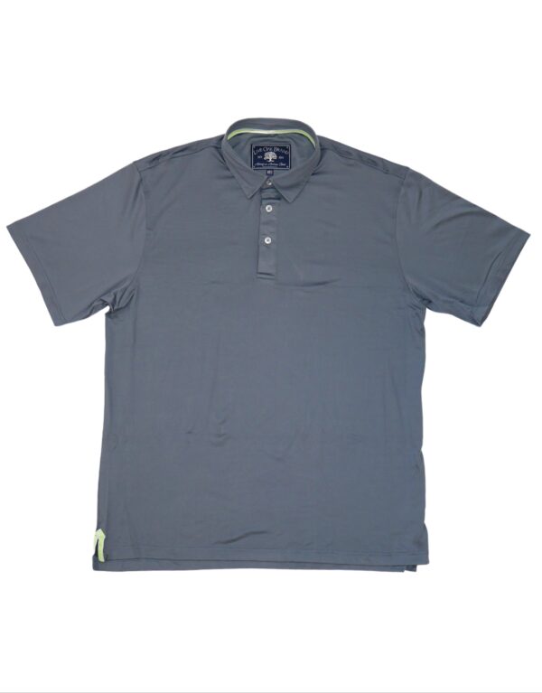 LIVE OAK BRAND-MEN'S SOLID SS PERFORMANCE POLO, SLATE - Image 2