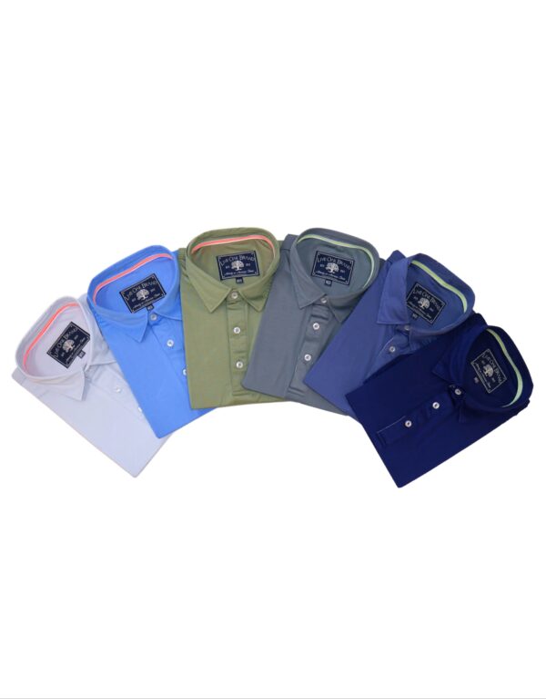 LIVE OAK BRAND-MEN'S SOLID SS PERFORMANCE POLO, SLATE - Image 5