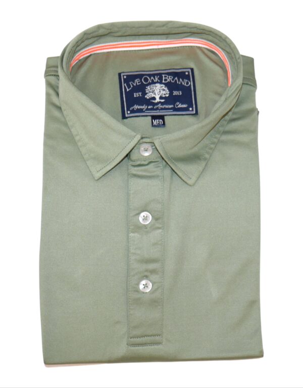 LIVE OAK BRAND-MEN'S SOLID PERFORMANCE POLO, OLIVE
