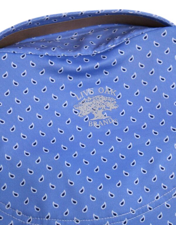 LIVE OAK BRAND-MEN'S PAISLEY PERFORMANCE POLO, LAVENDER - Image 4
