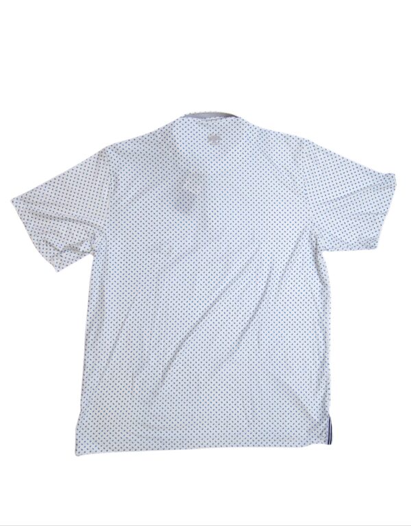 LIVE OAK BRAND-MEN'S PAISLEY PERFORMANCE POLO, WHITE - Image 3