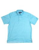 LIVE OAK BRAND-MEN'S PAISLEY PERFORMANCE POLO, AQUA