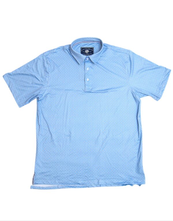 LIVE OAK BRAND-MEN'S PAISLEY PERFORMANCE POLO, CAROLINA BLUE - Image 2