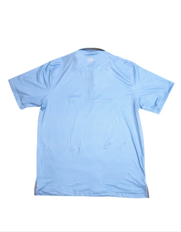 LIVE OAK BRAND-MEN'S PAISLEY PERFORMANCE POLO, CAROLINA BLUE - Image 3