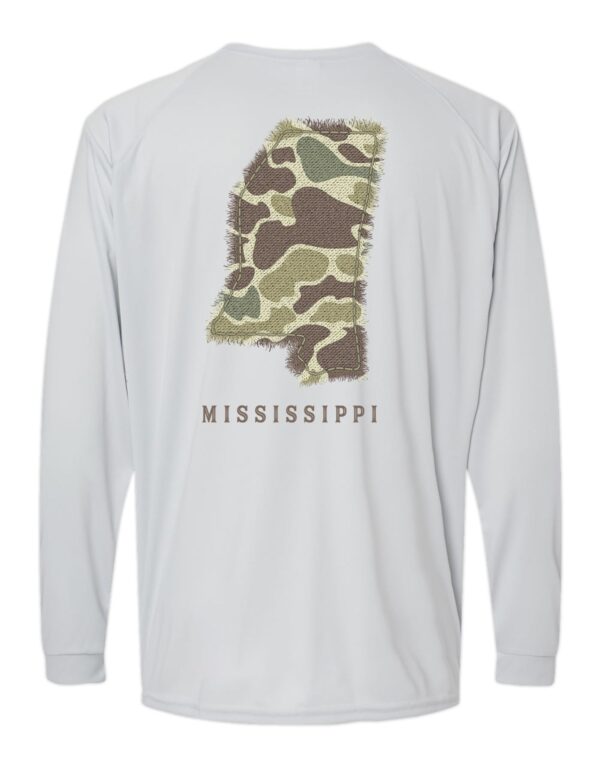 LIVE OAK BRAND-CAMO MISSISSIPPI, ADULT PERFORMANCE LS (PRINTED TO ORDER)