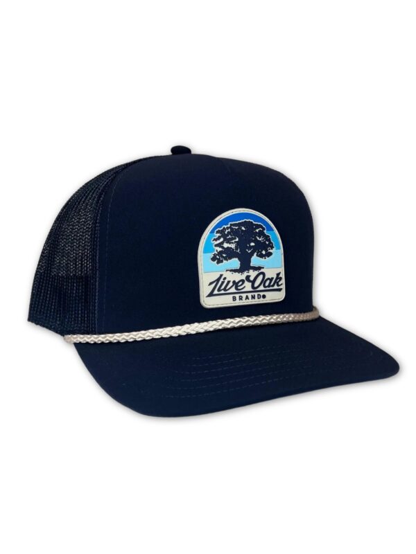 LIVE OAK BRAND-TRUCKER HAT, SUNSET LOGO
