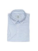 LIVE OAK BRAND-MEN'S STRIPED SS PERFORMANCE POLO, BEL AIR BLUE
