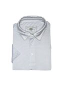 LIVE OAK BRAND-MEN'S STRIPED SS PERFORMANCE POLO, BLUE FOG